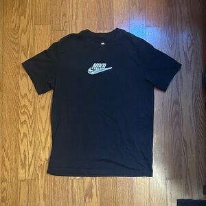 Nike Men's Tee in Black with White Logo